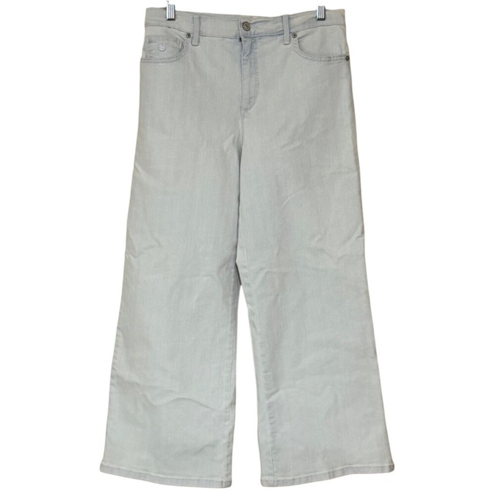 Gloria Vanderbilt Slimming Amanda Wide-Leg Light Wash Denim Jeans Women's Size 8